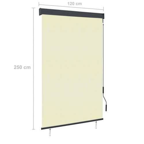 Vanjska roleta 120 x 250 cm krem - Krema 120 x 250 cm Cijena
