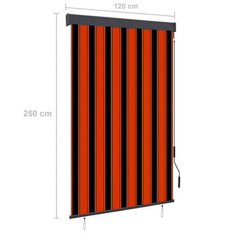 Vanjska roleta 120 x 250 cm narančasto-smeđa - narančasta i smeđa 120 x 250 cm Cijena
