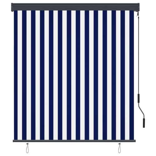 Vanjska roleta 140 x 250 cm plavo-bijela - Plava i bijela 140 x 250 cm Cijena