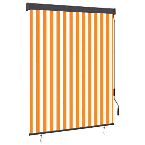 Vanjska roleta 140 x 250 cm bijelo-narančasta - Narančasta i bijela 140 x 250 cm Cijena
