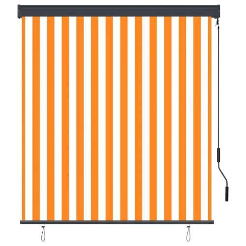 Vanjska roleta 140 x 250 cm bijelo-narančasta - Narančasta i bijela 140 x 250 cm Cijena