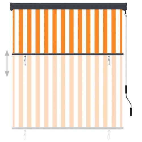 Vanjska roleta 140 x 250 cm bijelo-narančasta - Narančasta i bijela 140 x 250 cm Cijena