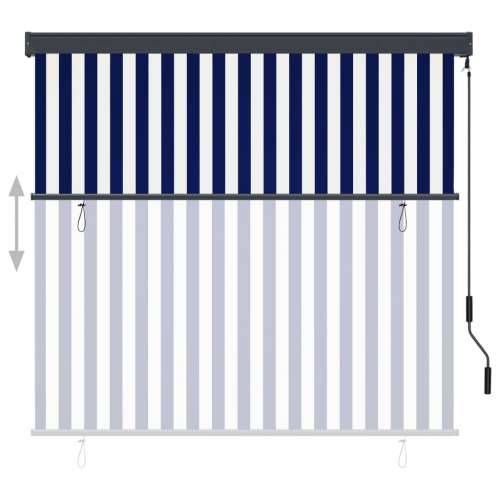 Vanjska roleta 170 x 250 cm plavo-bijela - Plava i bijela 170 x 250 cm Cijena