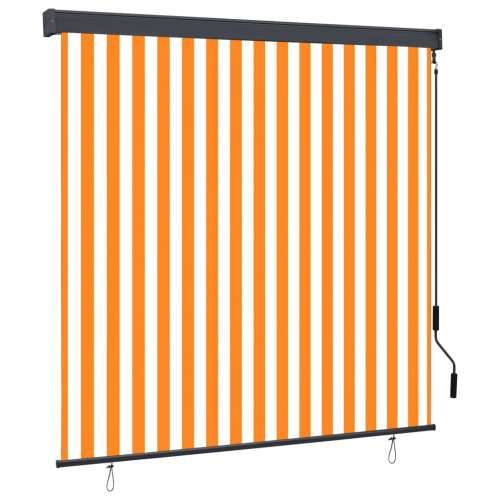 Vanjska roleta 170 x 250 cm bijelo-narančasta - Narančasta i bijela 170 x 250 cm Cijena