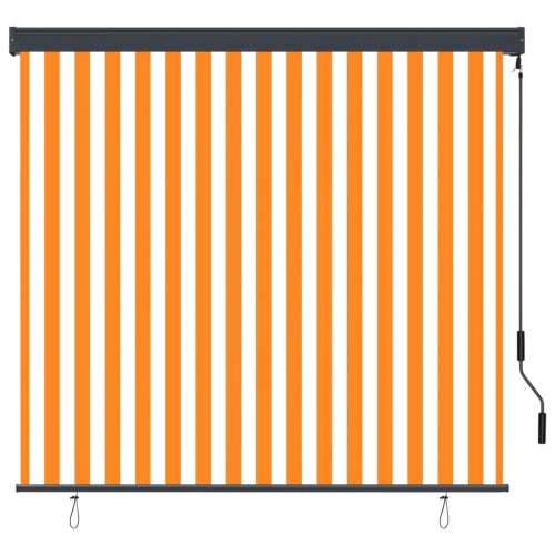Vanjska roleta 170 x 250 cm bijelo-narančasta - Narančasta i bijela 170 x 250 cm Cijena