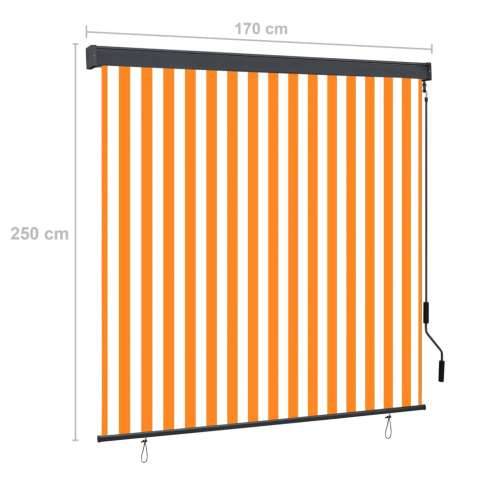 Vanjska roleta 170 x 250 cm bijelo-narančasta - Narančasta i bijela 170 x 250 cm Cijena