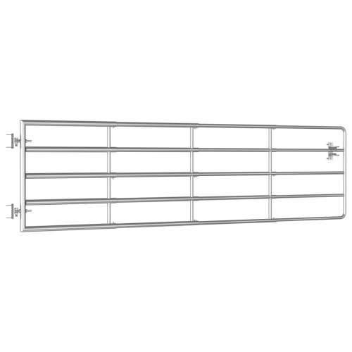 Vrata za polje s 5 šipki čelična (115 - 300) x 90 cm srebrna  (115-300) x 90 cm Cijena