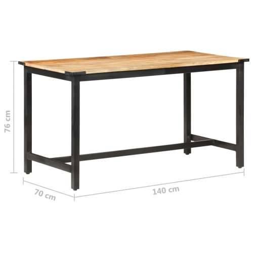 Blagovaonski stol od masivnog grubog drva manga 140x70x76 cm - 140 x 70 x 76 cm 1 Cijena