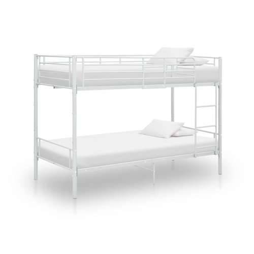 Krevet na kat bijeli metalni 90 x 200 cm Cijena