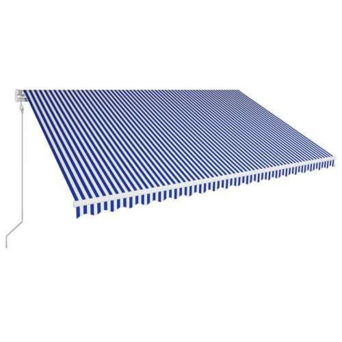 Tenda na automatsko uvlačenje 500 x 300 cm plavo-bijela