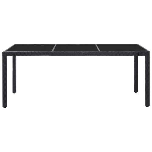 9-dijelni vanjski blagovaonski set od poliratana crni - Dužina stola 190 cm 8 Cijena