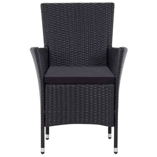 9-dijelni vanjski blagovaonski set od poliratana crni - Dužina stola 190 cm 8 Cijena