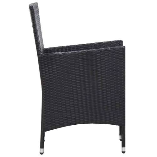 9-dijelni vanjski blagovaonski set od poliratana crni - Dužina stola 190 cm 8 Cijena