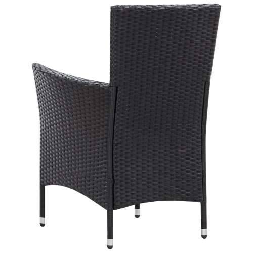 9-dijelni vanjski blagovaonski set od poliratana crni - Dužina stola 190 cm 8 Cijena