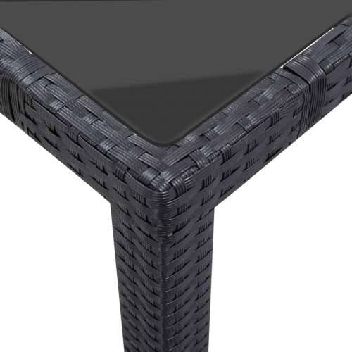 9-dijelni vanjski blagovaonski set od poliratana crni - Dužina stola 190 cm 8 Cijena