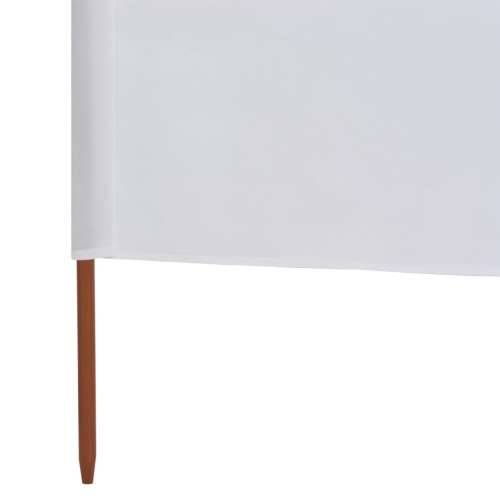 Vjetrobran s 3 panela od tkanine 400 x 160 cm pješčano bijeli Cijena