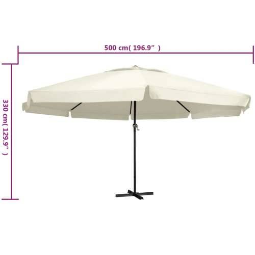 Vrtni suncobran s aluminijskim stupom 600 cm pješčano bijeli - Bijela 600 cm 1 Cijena