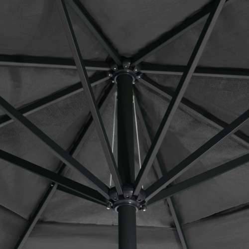 Vrtni suncobran s aluminijskom šipkom 600 cm antracit  - Antracit 600 cm 1 Cijena
