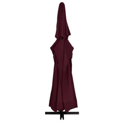 Vrtni suncobran s aluminijskim stupom 600 cm bordo - Bordo crvena 600 cm 1 Cijena