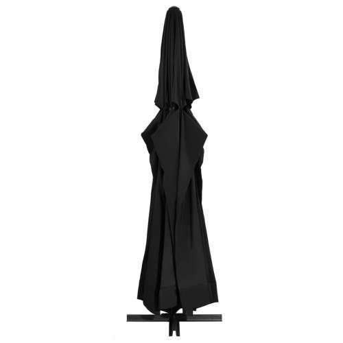 Vrtni suncobran s aluminijskim stupom 600 cm crni - Crna 600 cm 1 Cijena