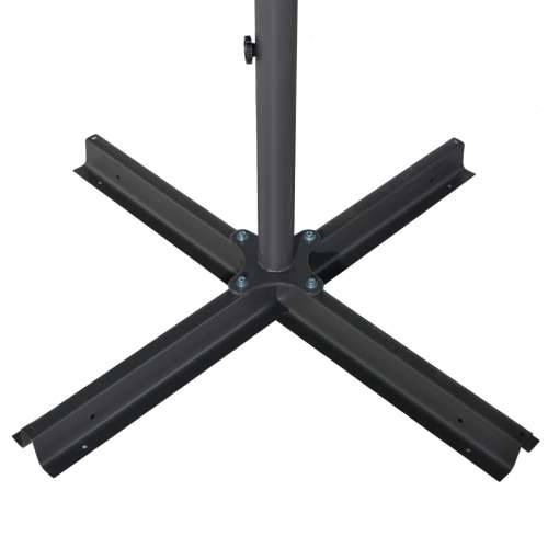 Vrtni suncobran s aluminijskim stupom 600 cm crni - Crna 600 cm 1 Cijena