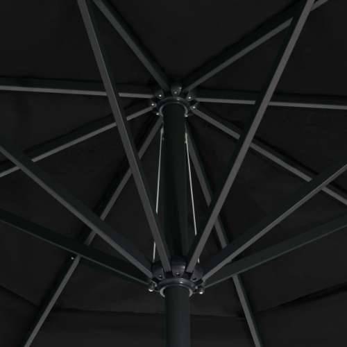 Vrtni suncobran s aluminijskim stupom 600 cm crni - Crna 600 cm 1 Cijena