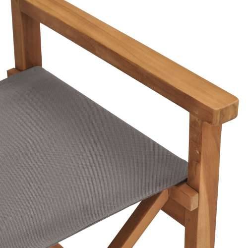 Redateljska stolica od masivne tikovine siva Cijena