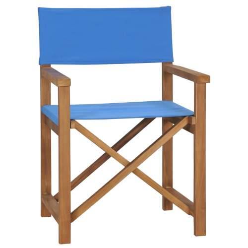 Redateljska stolica od masivne tikovine plava Cijena