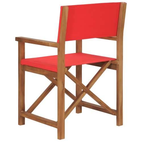 Redateljska stolica od masivne tikovine crvena Cijena