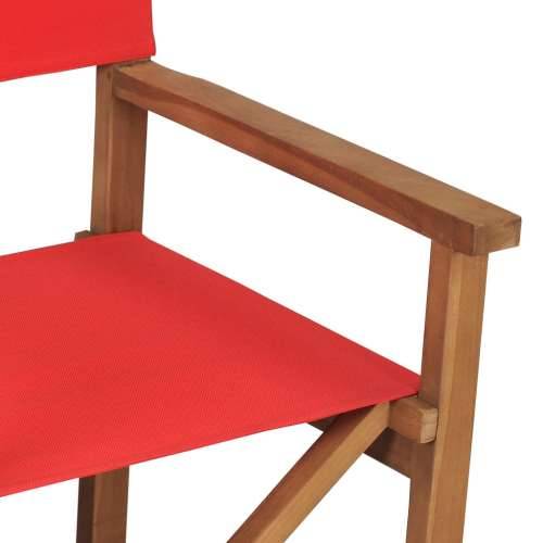Redateljska stolica od masivne tikovine crvena Cijena