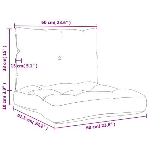 Jastuci za palete 2 kom antracit od tkanine Cijena