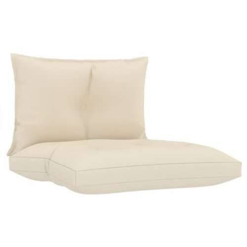 Jastuci za sofu od paleta 2 kom krem od tkanine Cijena