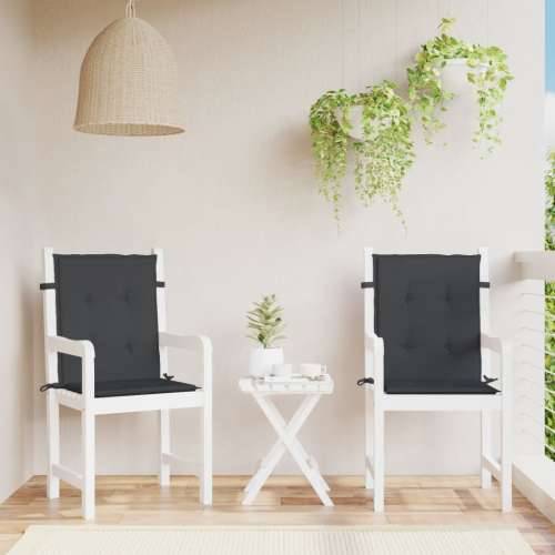 Jastuci za vrtne stolice 2 kom crni 100 x 50 x 3 cm od tkanine Cijena