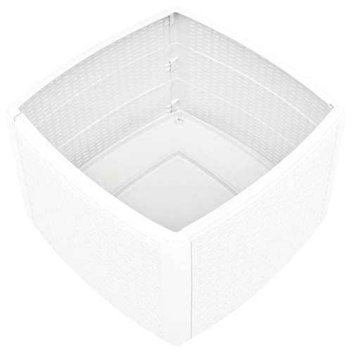 Bočni stol bijeli 54 x 54 x 36,5 cm plastični Cijena