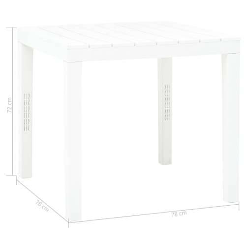 Vrtni stol bijeli 78 x 78 x 72 cm plastični Cijena