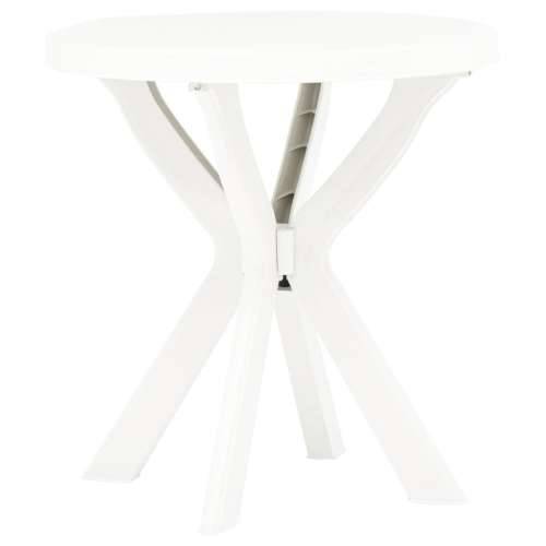 Bistro stol bijeli Ø 70 cm plastični Cijena