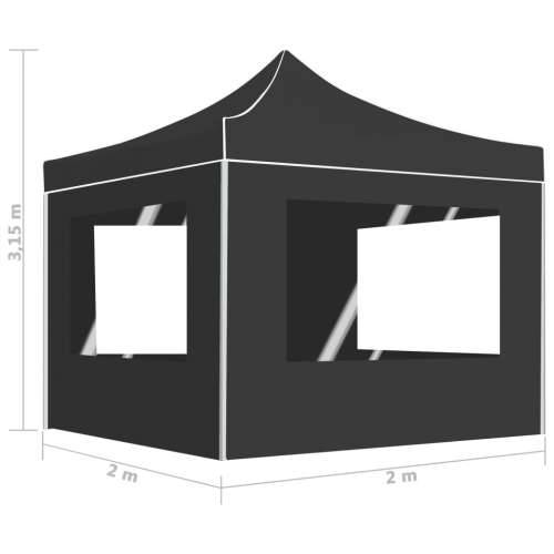 Sklopivi šator za zabave sa zidovima aluminijski 2x2 m antracit Cijena
