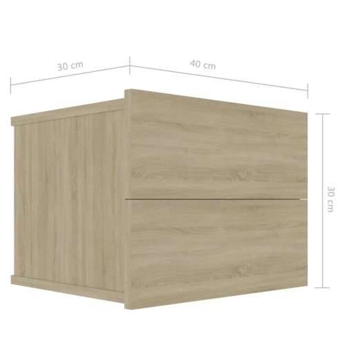 Noćni ormarić boja hrasta 40 x 30 x 30 cm konstruirano drvo - sonoma hrast 1 Cijena