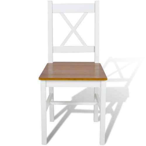 Blagovaonske stolice od borovine 4 kom bijele Cijena