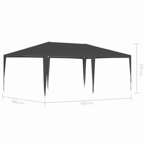 Profesionalni šator za zabave 4 x 6 m antracit 90 g/m² Cijena
