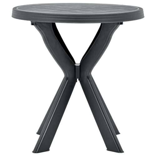 Bistro stol antracit Ø 70 cm plastični Cijena