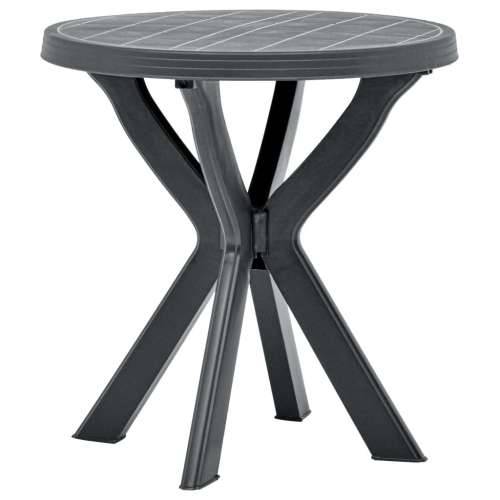 Bistro stol antracit Ø 70 cm plastični Cijena
