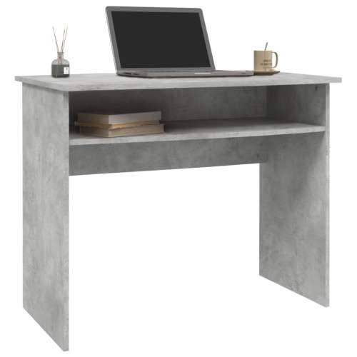 Radni stol siva boja betona 90 x 50 x 74 cm konstruirano drvo - Beton siva Cijena