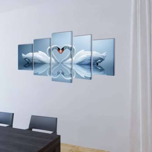 Zidne Slike na Platnu Set- Labud 100 x 50 cm - 100 x 50 cm 1 Labud Cijena