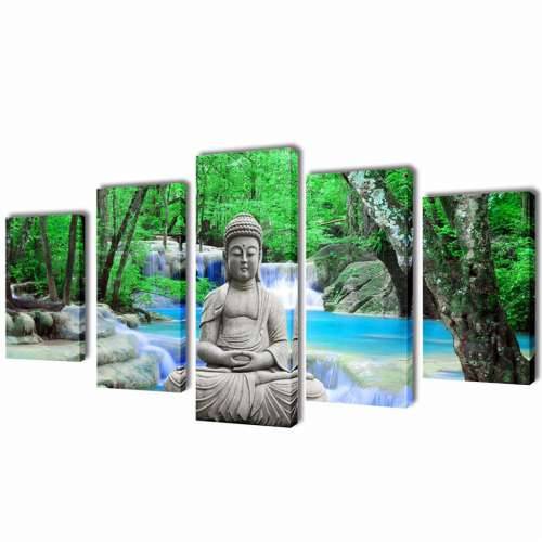 Zidne Slike na Platnu s Printom Buddha 200 x 100 cm - 200 x 100 cm 1 Buda Cijena