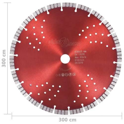 Dijamantni disk za rezanje s turbo segmentima i rupama 300 mm Cijena