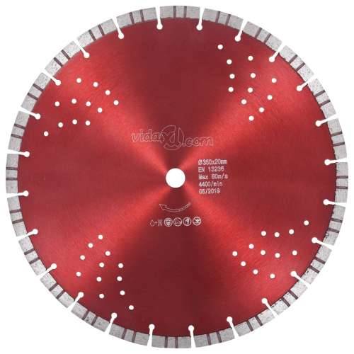 Dijamantni disk za rezanje s turbo segmentima i rupama 350 mm