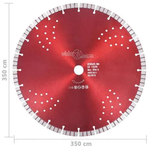 Dijamantni disk za rezanje s turbo segmentima i rupama 350 mm Cijena