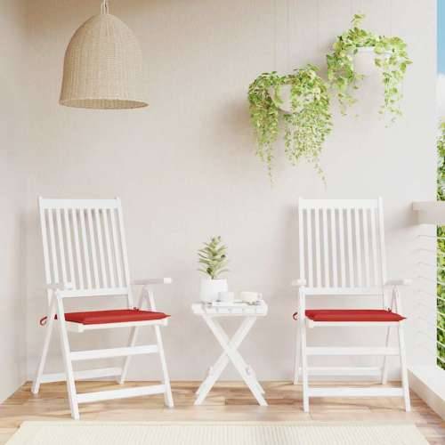 Jastuci za vrtne stolice 2 kom crveni 50x50x4 cm od tkanine - Crvena 50 x 50 x 3 cm 2 Cijena