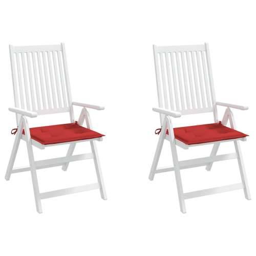 Jastuci za vrtne stolice 2 kom crveni 50x50x4 cm od tkanine - Crvena 50 x 50 x 3 cm 2 Cijena